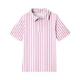 thumbnail image 6 of CCRFTGI Cute Tops for Kids Girls Size 7 Striped Shirt Short Sleeve Polo Shirts School Uniform Athletic Sport Lapel Button Collared Polo Summer Tops Light pink 7-8 Years, 6 of 7