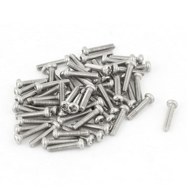 Uxcell M2 x 9mm 304 Stainless Steel Crosshead Round Head Screws Bolt (60-pack)