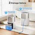 thumbnail image 5 of 2600 Sq.Ft Dehumidifier for Home Max 38 Pints, Large Room with Drain Hose, Intelligent Humidity Control, Dry Clothes, 3 Modes, Sleep Mode, 24H Timer, 5 of 8