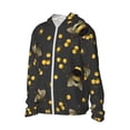 thumbnail image 2 of Kll Bumblebee Print Men'S Women’s Upf 50+ Sun Protection Outdoor Hoodie Jacket Long Sleeve Fishing Hiking Performance Shirt- X-Large, 2 of 8