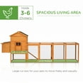 thumbnail image 3 of PawHut 118" Extra Large Chicken Coop with Run, Removable Tray, Orange, 3 of 9