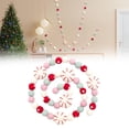 thumbnail image 2 of Peppermint Felt Ball Garland,Pompom Holiday Decoration Hand-Made from Imitation Wool,Cute Hanging Decor for Christmas Tree Kids Bedroom Living Room Nursery,Colorful, 2 of 2