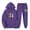Purple, variant on mihongmao Travel Outfits for Women Beach Outfits Women's Easter Print Athleisure Coat Trousers Hooded Hoodie Top Trousers Set Long-sleeved Hooded Suit Pink L