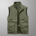 thumbnail image 2 of Birdeem Mens Quick-Drying Work Clothes Jacket Solid Color Stand-Up Collar Zipper Waistcoat, 2 of 12