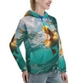 thumbnail image 6 of Wukai Underwater Swimming Duck Print Womens Hoodies Fleece Sweatshirts Long Sleeve Sweaters Pullover Fall Outfits Winter Clothes-Large, 6 of 7