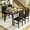 Brown, variant on LTTROMAT Dining Table Set for 4, Modern Faux Marble Kitchen Table Set with 4 Leather Upholstered Chairs, 5-Piece Dinette for Dining Room, Nooks