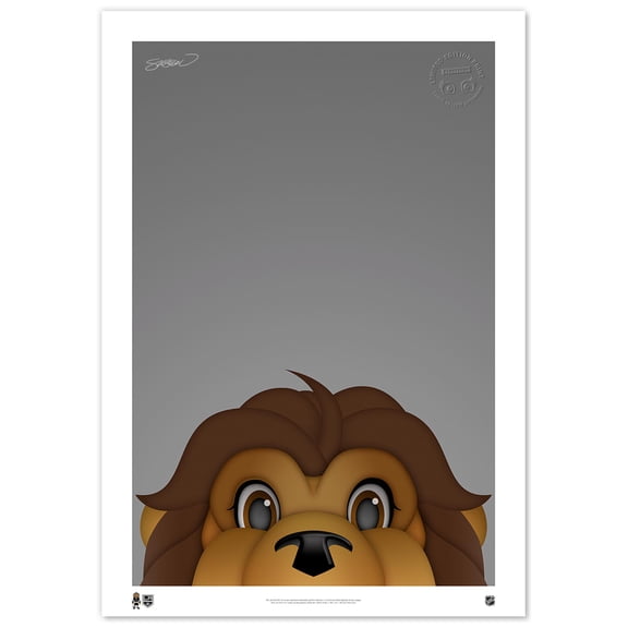 Los Angeles Kings 24'' x 36'' Minimalist Mascot Fine Art Print