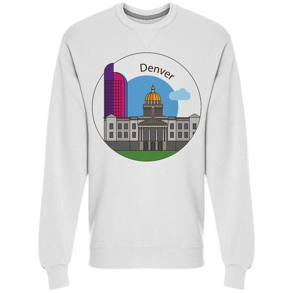 Denver Landmarks Sweatshirt Men -Image by Shutterstock, Male x-Large