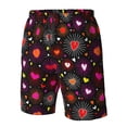 thumbnail image 4 of Fuzoiu Geometric Hearts Print Men's Beach Shorts,Men's Swim Trunks,Quick Dry Board Shorts with Pockets,Men's Bathing Suits for Surfing, Running, and Casual Wear-X-Large, 4 of 6