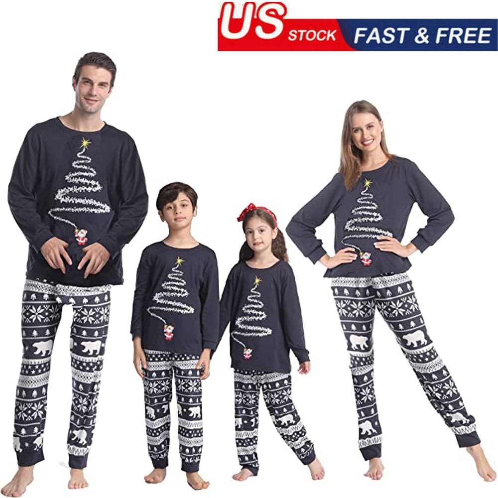 Caitzr Matching Family Pajamas For Women Men Christmas Holiday Cotton Pjs Mom And Dad Child Pyjamas Other