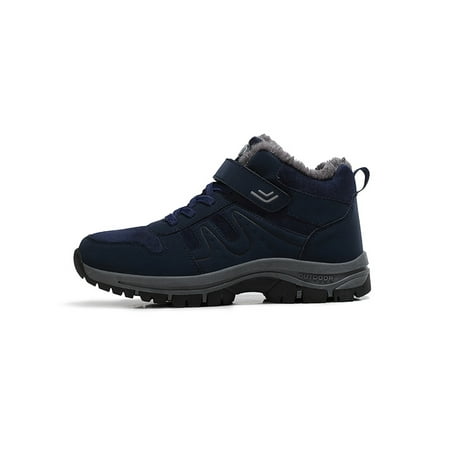 

Wazshop Unisex Sneakers Plush Lined Warm Casual Shoes Comfort Walking Shoe Breathable Non-Slip Winter Boot Women Men Snow Boots Comfortable Men s Blue 7.5