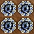 thumbnail image 4 of Set Of 2 Western Screw Back Concho Blue Black Crystal 1-14In Berry Saddle, 4 of 7