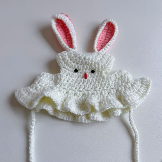 Handmade Crochet Pet Hat for Cats and Dogs - Soft Yarn Outdoor Winter Accessory for Small Medium