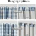 thumbnail image 6 of Short Buffalo Plaid Blackout Curtain Panels 63 Inches Long,Dusty Blue and White Gingham Drapes with Room Darkening Liner,Thermal Insulated Window Treatment,Rod Pocket Back Tabs,40" Wx63 Lx2, 6 of 6