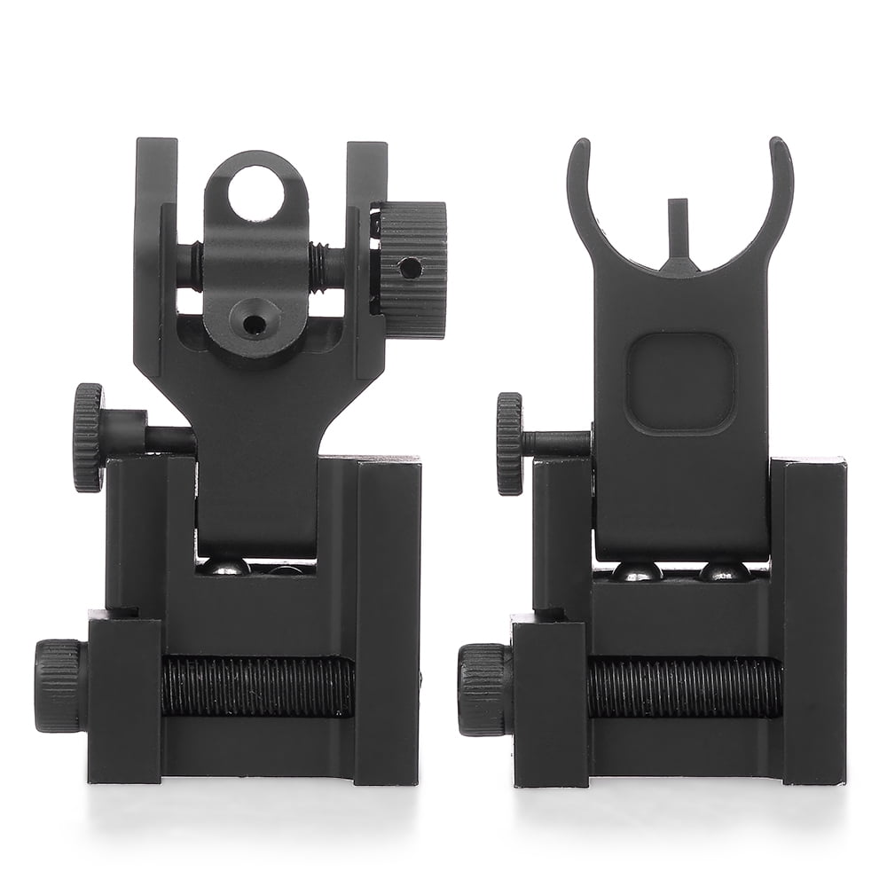 Pri Rear Sight Flip Up Iron Sights Folding Rapid Transition Backup Front and Rear Iron ...