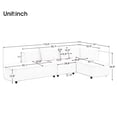 thumbnail image 2 of Williamspace L Shaped Curved Sofa Modern Couch Comfy Cloud Sofa Upholstery Sectional Sofa with Chaise for Living Room, Apartment, Grey, 2 of 7