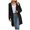 Black, variant on Ozmmyan Women's Fashion Jacket Cardigan Pocket Medium And Long Term Outwear Long Sleeve Coat