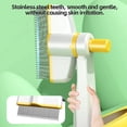 thumbnail image 4 of 2 Pack Self Cleaning Pet Brush For Small Dogs And Cats Rotating Head Grooming Brush With Release Button, Dematting Tool For Short Hair And Small Animals，Yellow, 4 of 7