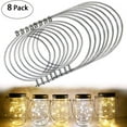 thumbnail image 3 of Qtmnekly 8 Pack Stainless Steel Wire Handles (Handle-Ease) for Jar, Pint Jar, Canning Jars, Jar Hangers and Hooks for Regular Mouth, Silver(Not Included Jars), 3 of 6