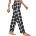 thumbnail image 4 of Innerwin Palazzo Pants Wide Leg Ladies Pajamas Bottoms Holiday Drawstring Lounge Black S, 4 of 5