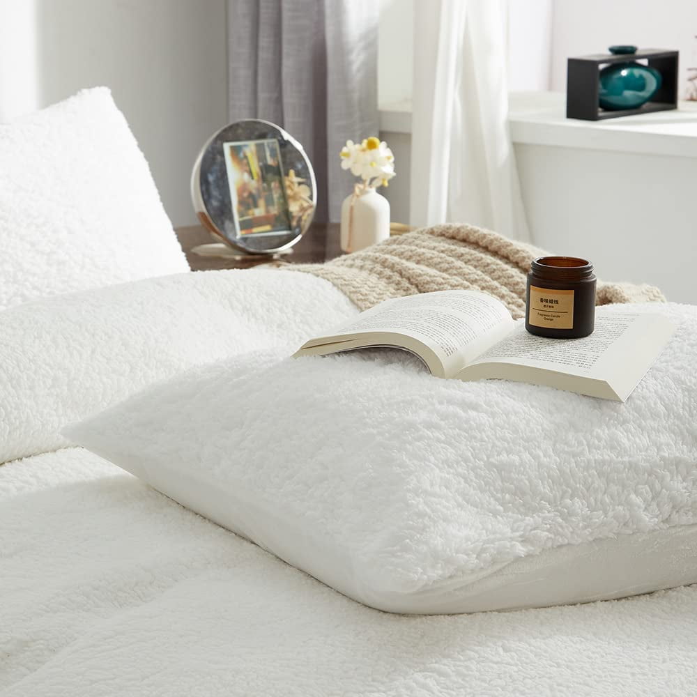 Sherpa fleece duvet cover sale