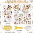 thumbnail image 2 of 6 Pcs Vintage Flower Rub On Transfer Sticker,Text&Butterfly Stickers Canary Decals for Present Packaging DIY Scrapbooking Albums Furniture,15 * 30cm, 2 of 5