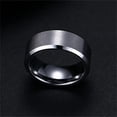 thumbnail image 4 of Charm Jewelry Ring for Men Women Stainless Steel Black Rings Wedding Engagement Band Quality Matte Male Jewelry, 4 of 5