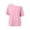 Pink, variant on One Shoulder Plus Size Tops for Women V Neck Short Sleeve Oversized Shirts Casual Tunic Blouses