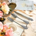 thumbnail image 4 of 300pcs Gold Plastic Silverware Dinnerware Flatware- Heavyweight Gold Plastic Cutlery Set, 100 Gold Forks, 100 Gold Spoons, 100 Gold Knives, Gold Utens, 4 of 5