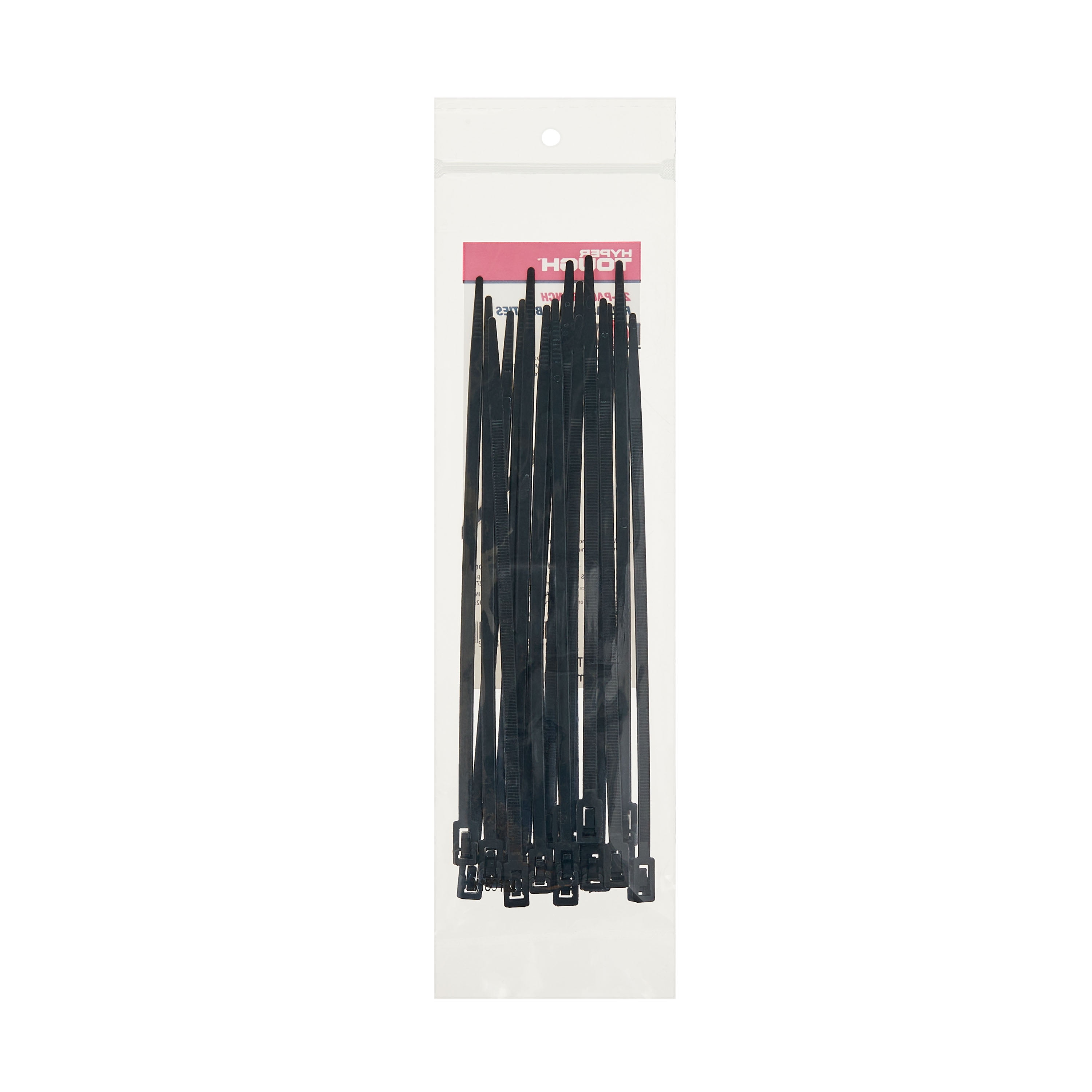 (4 pack) Hyper Tough 8-Inch Releasable Cable Ties, Black, 20 Count
