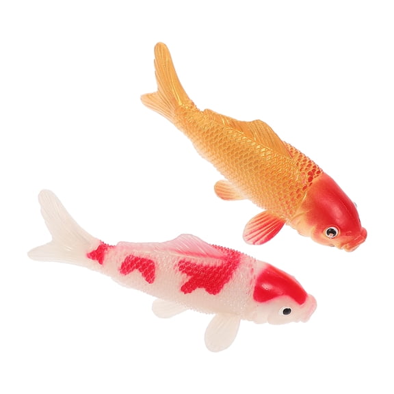 FRCOLOR 2-Pack Artificial Fish for Aquariums, Realistic Floating Fish Ornaments, Vivid Fish Figurines, Decorative Fish Statue