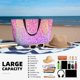 thumbnail image 5 of Easygdp Colorful Glitters Bolsa de Viaje de Playa de Gran Capacidad, Bolsa Tote Perfecta para la Playa, Escapadas de Fin de Semana y Viajes, 5 of 7
