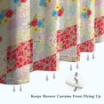 thumbnail image 6 of Pioneer Flower Floral Print Pattern Shower Curtain 72"x84", Bathroom Decorative Shower Curtain Set with 12 Hooks, Waterproof Washable, 6 of 6