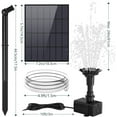 3.5W Solar Fountain With LED Lights & 3000mAh Battery – 6 Nozzles, Auto/Night Modes, For Bird Baths, Ponds, Gardens