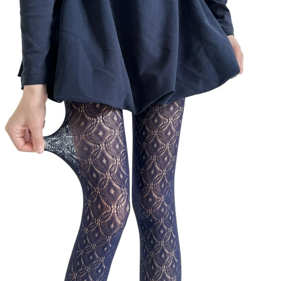 Classical Lace Sheer Tights Hollowout Geometric Pattern Nylon Pantyhose Slimming Design Stockings for Women’s Hosiery