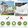 thumbnail image 5 of Eurhowing Clear PVC Tarp with Zipper, 6.6x13.2ft Heavy Duty Transparent Tarpaulin, Waterproof Vinyl Tarp for Gazebo Pergola Patio Porch Balcony, 5 of 7