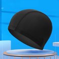 thumbnail image 1 of Hongchun 2 Pieces Elastic Swim Caps Comfortable Cloth Swimming Cap Caps Blue Black, 1 of 3