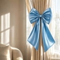 thumbnail image 6 of Blue Bow Decor, 40 x 24 Inches Large Big Blue Bow Party Decorations for Backdrop Birthday Wedding Bride, Huge Satin Ribbon Tie Hanging Wall Decor, 6 of 8