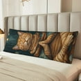 thumbnail image 2 of Fotbe Surreal Meditating Cat Pillow Cover - Super Soft Microfiber 20x54 Body Pillow Case - Envelope Closure, Wrinkle, Stain Resistant Body Pillow Cover,Elegant Bedding, 2 of 7