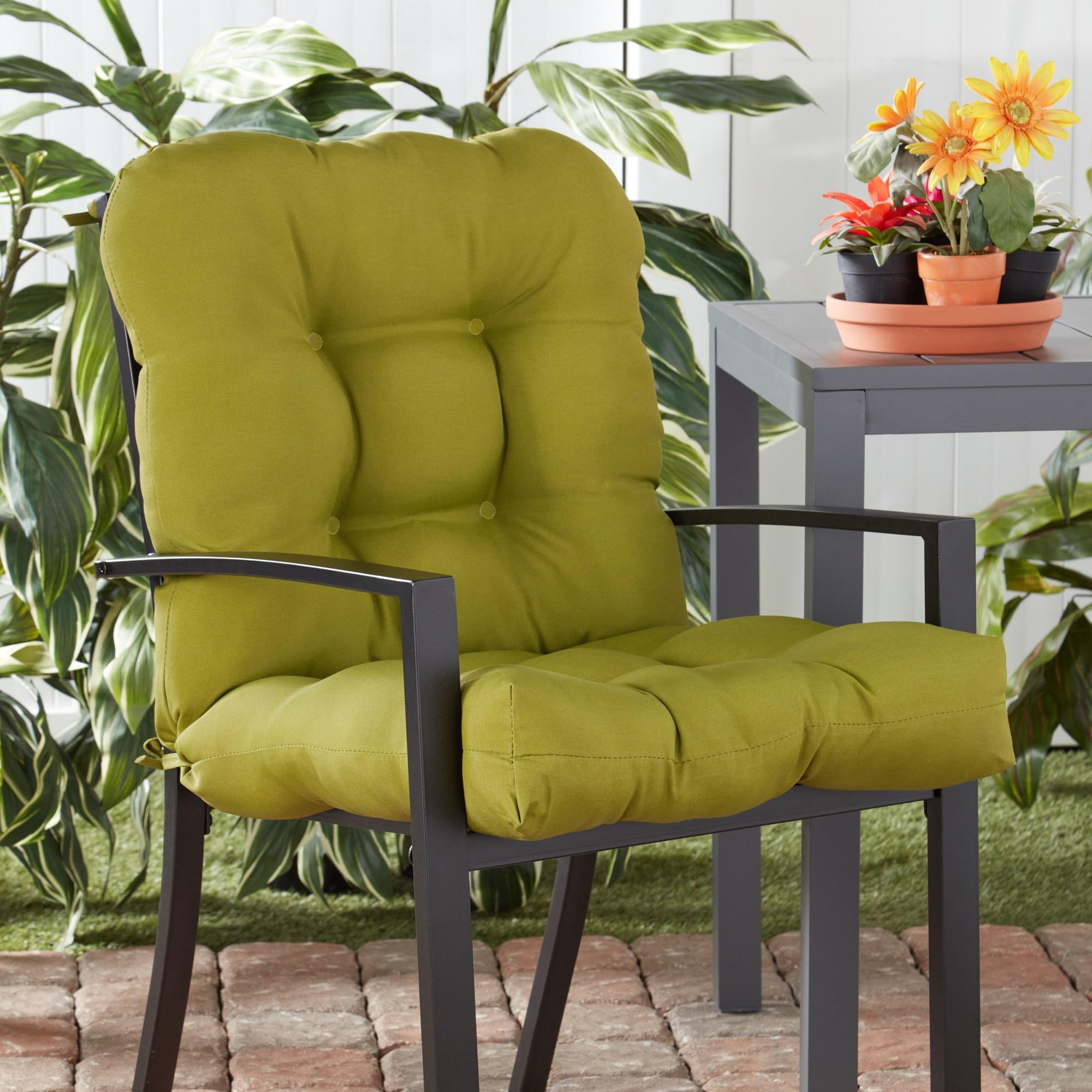Greendale Home Fashions Kiwi Green Outdoor Dining Chair Cushion