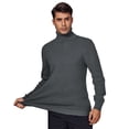 thumbnail image 5 of Youclos Turtleneck Pullover Sweaters for Men Long Sleeve Waffle Knitted Winter Thermal Sweater, 5 of 10
