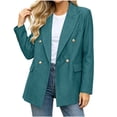 thumbnail image 3 of Luivaraty Blazer for Women Plus Size Business Office Outfits Dressy Casual Double Breasted Buttons Pocket Work Jackets, S-3XL, 3 of 6