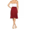 thumbnail image 3 of Women's 2 Pack Solid Flare A-line Midi Skirt with Elastic Waistband, 3 of 7