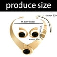 thumbnail image 5 of YIEMEEN Elegant Geometric Jewelry Set Gold Color Necklace Earrings For Special Occasions, 5 of 10