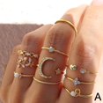 thumbnail image 1 of Bohemian Geometric Rings Knuckle Finger Rings Women S4 Fashion T0M7, 1 of 9