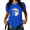 1-Blue, variant on UNISHE Women's Minimalist Moon Graphic Tee - Modern Monochrome Celestial Art Print, Casual Short Sleeve Round Neck Top for Trendy Space Lovers