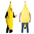 thumbnail image 4 of Qarigey Traje de fiesta de Halloween para hombres y mujeres Traje de color sólido sin mangas con forma de plátano - Amarillo Disfraces de disfraces, 4 of 6