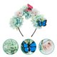 thumbnail image 4 of KAKOWELY Diadema de mariposa, diadema decorativa, diadema de flores simuladas para cosplay, decoración para el cabello, 4 of 5