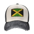 thumbnail image 2 of Men Women Retro Jamaican Flag Baseball Cap Golf Dad Hat Adjustable Low Profile Cotton Hat, 2 of 7