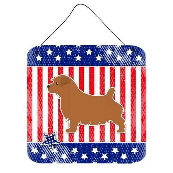 USA Patriotic Norfolk Terrier Wall or Door Hanging Prints